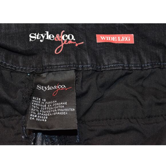 Style & Co Wide Leg Women's 10 Denim Pants Jeans - Picture 6 of 9